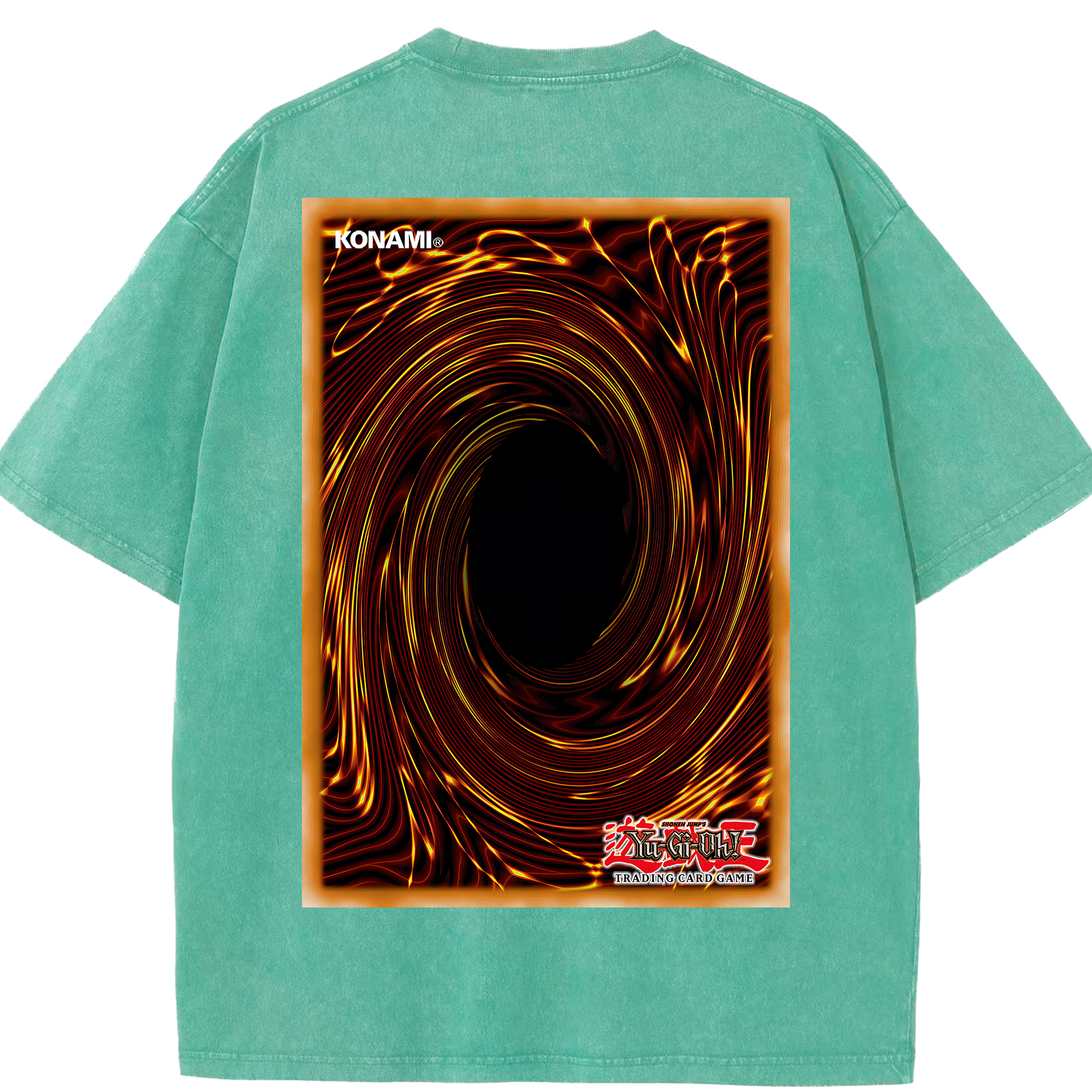 （画像用） 遊☆戯☆王 Yu-Gi-Oh! 綿100% ヴィンテージ風 半袖Tシャツ（背面プリント）